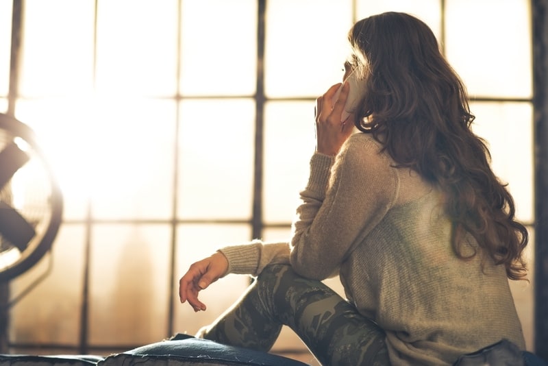 woman talking on cell phone